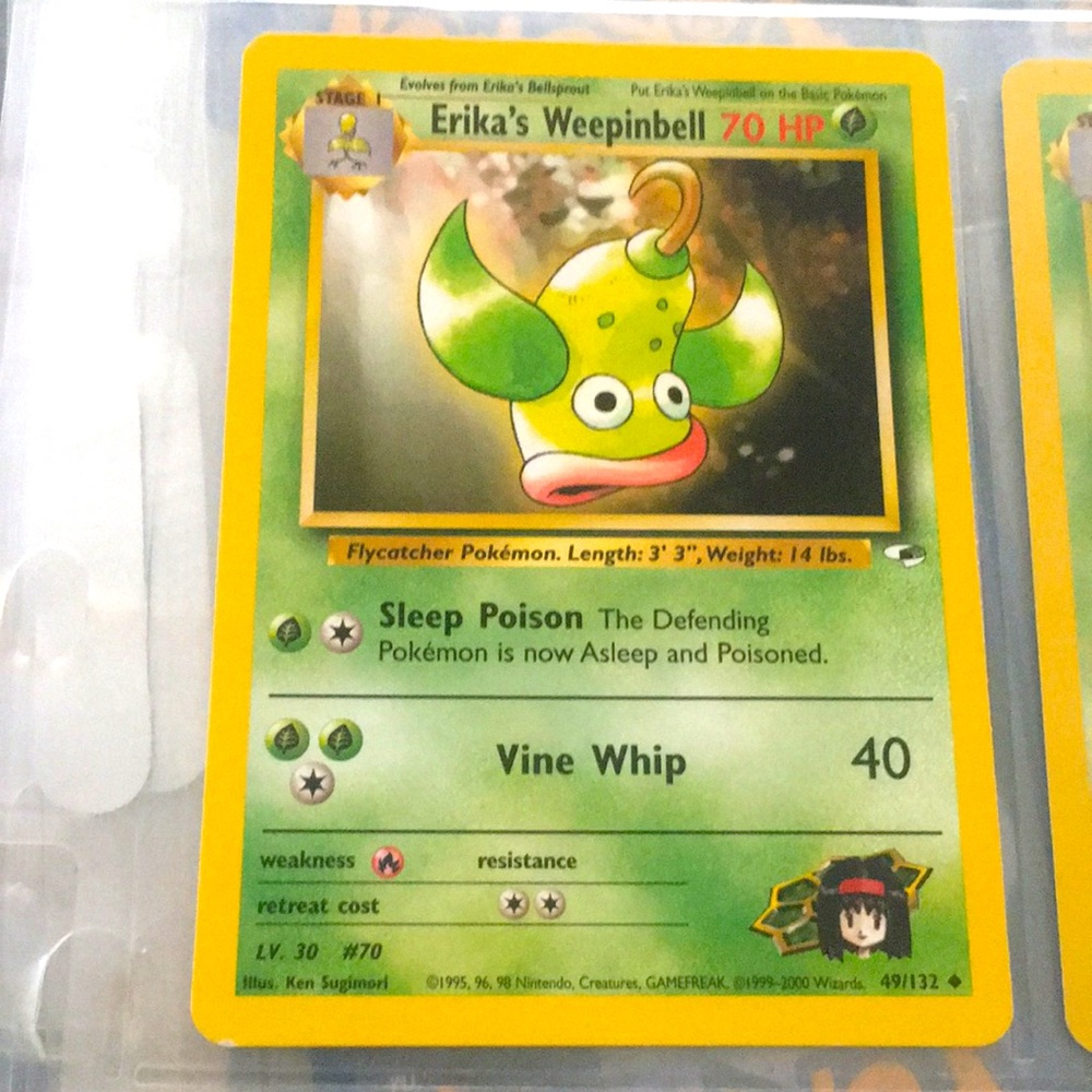 pokemon Erica's Weepinbell 70 HP Stage 1